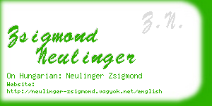 zsigmond neulinger business card